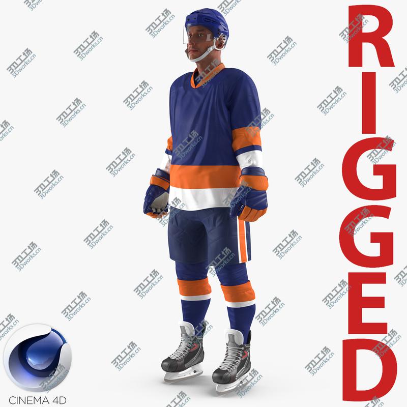 images/goods_img/2021040161/Hockey Player Generic 5 Rigged for Cinema 4D 3D Model/1.jpg